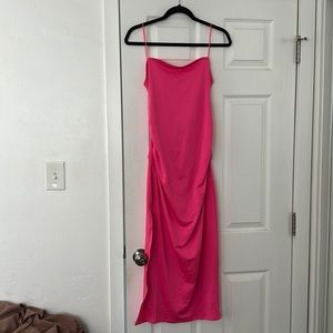 SHEIN Twist Back Pink Dress